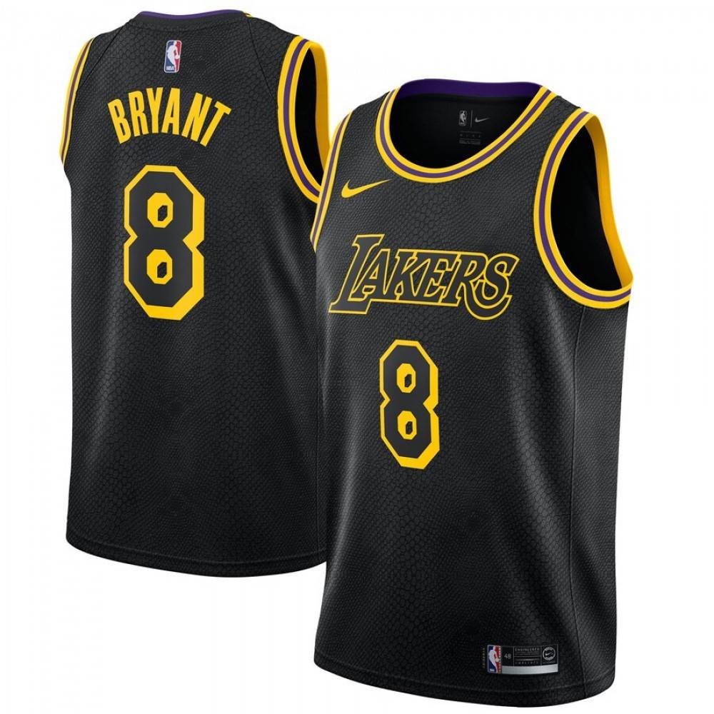 Men's Los Angeles Lakers Kobe Bryant #8 Black Swingman Jersey - City Edition-Pro Kit Vault | Brand New 26/27 Sports Jerseys